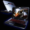 Obrazek CyberPowerPC przedstawia FangBook X7 Gaming Notebook