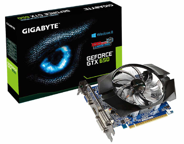 Gigabyte GeForce GTX 650 ze 100 mm wentylatorem