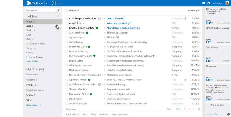 Usuga Outlook.com wystartowaa 