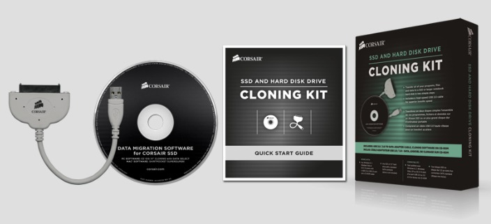 Corsair SSD & Hard Disk Drive Cloning Kit oraz SSD Toolbox