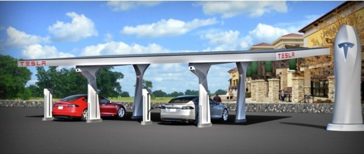 Tesla planuje rozbudowa stacje na prd w USA