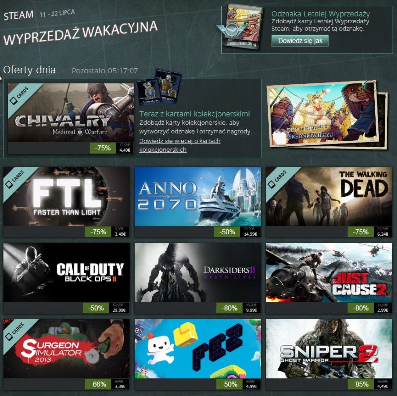 Wielka wyprzeda gier na steamie czyli Summer Sale