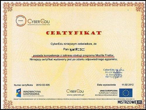 Certyfikaty z obsugi przegladarek