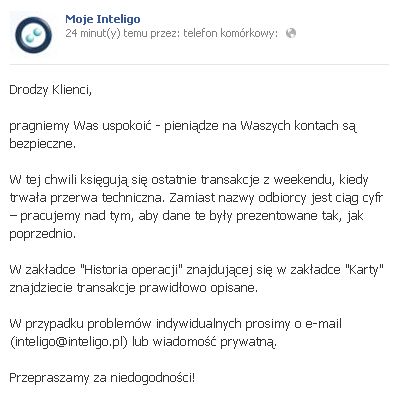 Z kont PKO BP Inteligo znikaj pienidze
