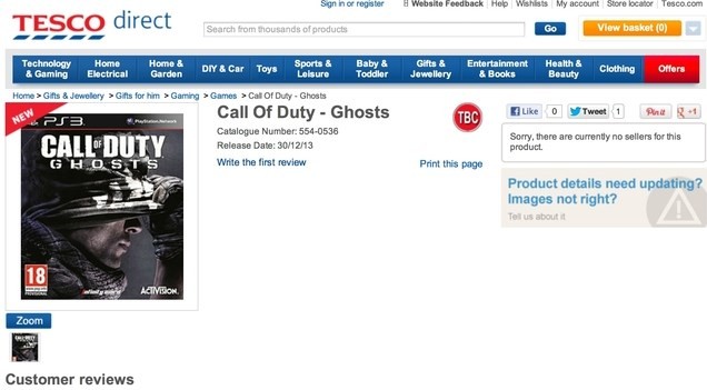 Call of Duty: Ghosts - premiera 5 listopada?