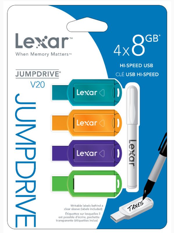 Kolorowe pendrivy od Lexar'a czyli JumpDrive V20