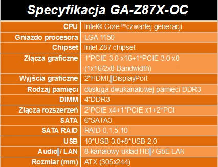 GA-Z87X-OC – stworzona dla ekstremalnych overclockerw