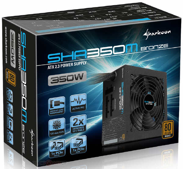 Sharkoon SHA350M Bronze 350W
