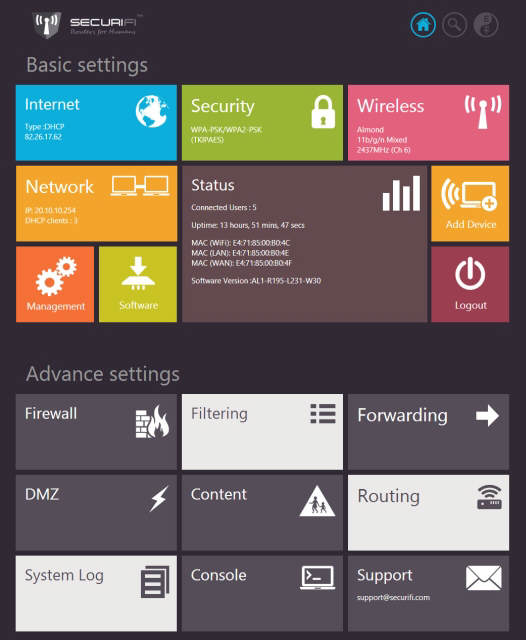 Securifi Almond – router z ekranem dotykowym