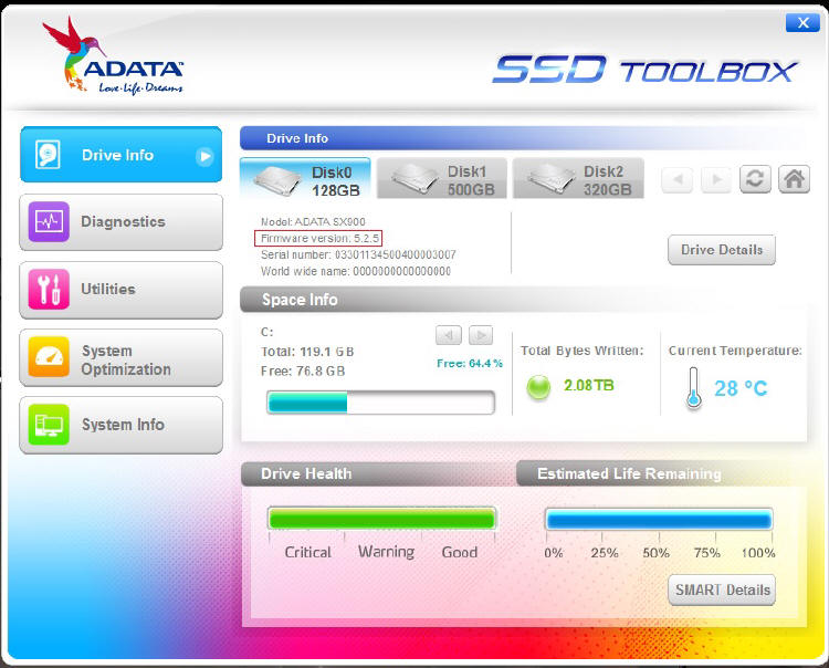 ADATA Technology aktualizuje Firmware 5.2.5 dla dyskw SSD