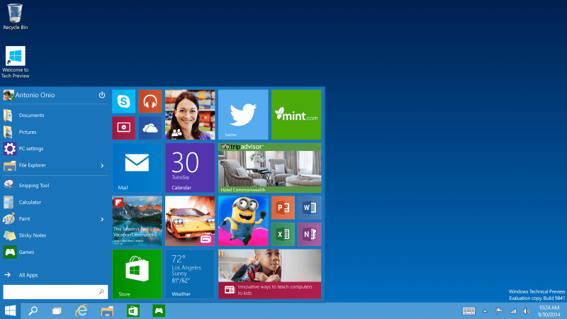 Ponad milion osób przetestowało Windows 10 Technical Preview