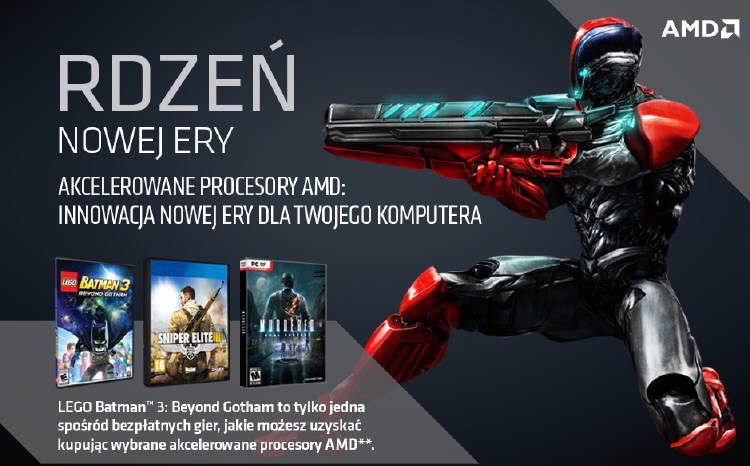 Od dziś gry bezpłatnie dołączane do procesorów AMD