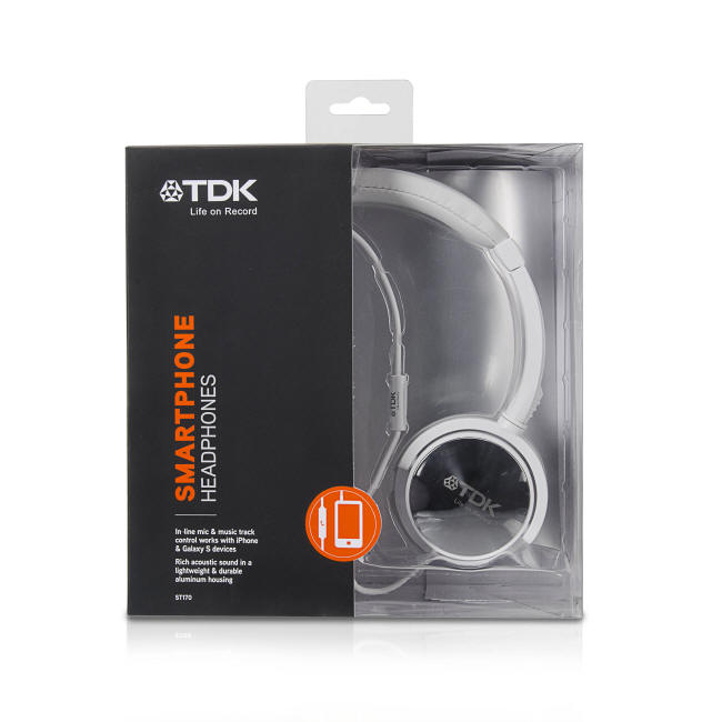 TDK Life on Record ST170 - aluminiowe suchawki z mikrofonem