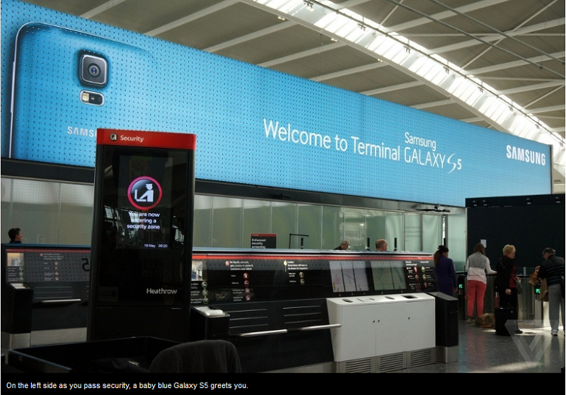 Airport Heatrow w barwach Samsunga Galaxy S5