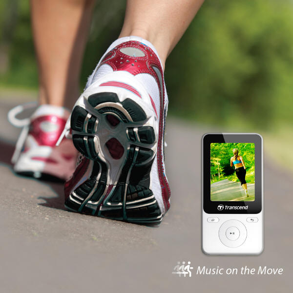 TRANSCEND MP710 - MP3 z licznikiem kroków i trybem fitness