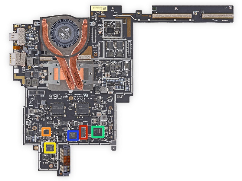 Microsoft Surface Pro 3 rozebrany na części