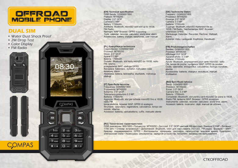 Compas Offroad - telefon do zada ekstremalnych