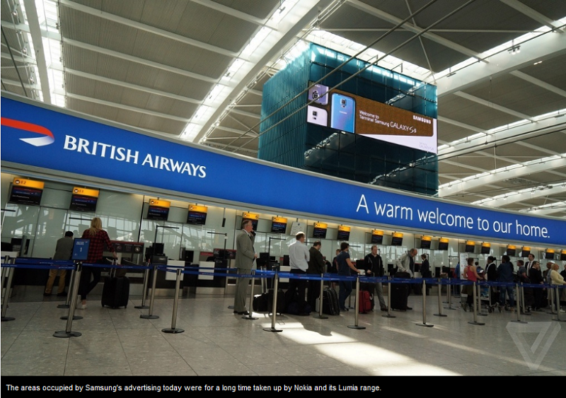 Airport Heatrow w barwach Samsunga Galaxy S5