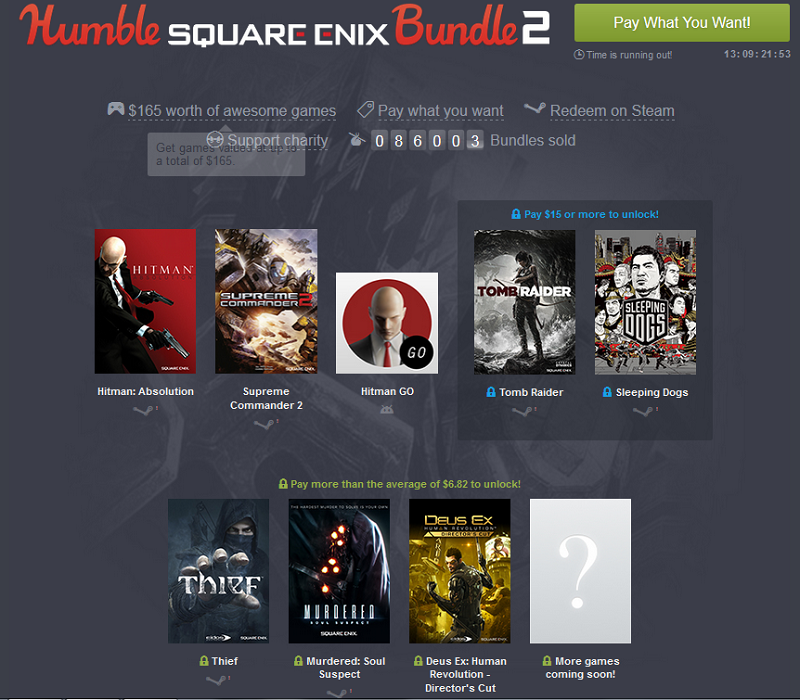 Wielka promocja na Humble Bundle - Square Enix