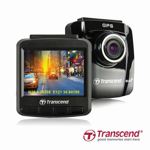 TRANSCEND DrivePro 220 z GPS, Wi-Fi i systemami ostrzegania