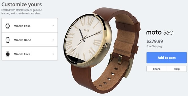 Motorola Moto 360 dostępna w wielu wersjach konfiguracji