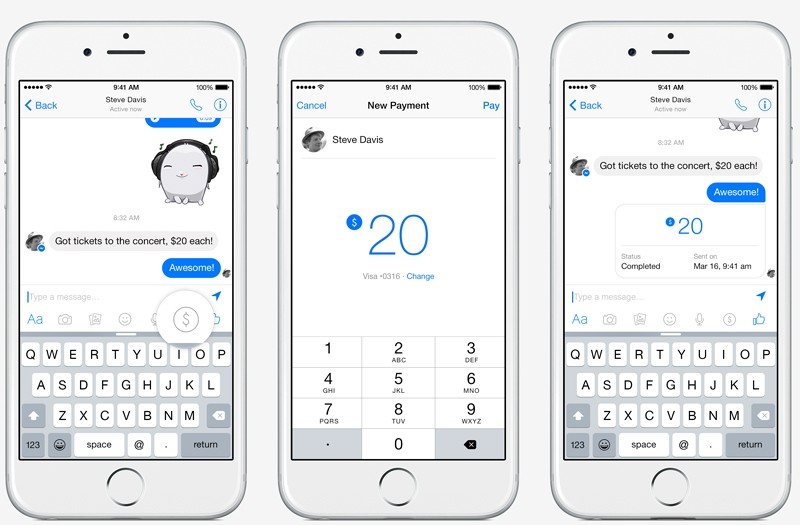 Facebook wprowadza płatność przez Messengera