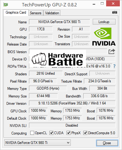 Nieoficjalna specyfikacja GTX 980 Ti