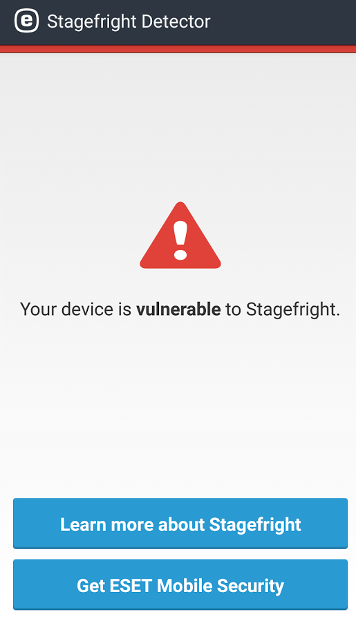 ESET Stagefright Detector na Androida