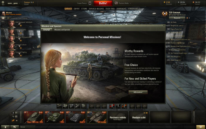 Misje osobiste w World of Tanks już dostępne