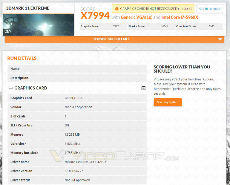 Pierwszy benchmark karty GTX TITAN-X ???