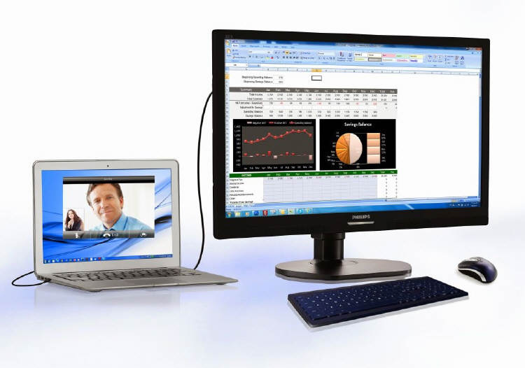 PHILIPS 221S6QUMB - monitor USB z matrycą IPS