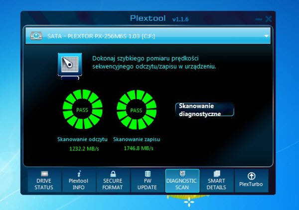PlexTurbo dla dysku Plextor M6S