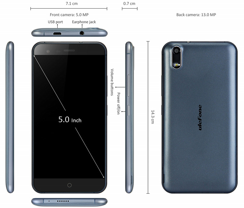Ulefone Paris - niedrogi smartfon z Gorilla Glass