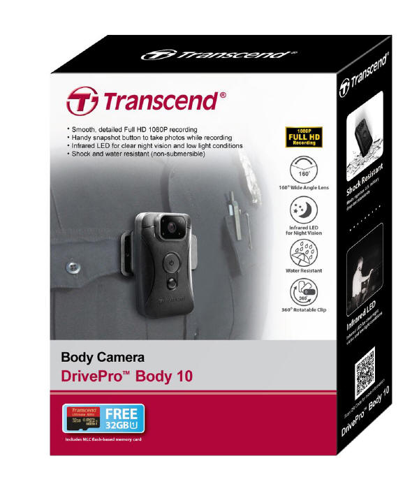 TRANSCEND DrivePro Body 10 - Kamera osobista