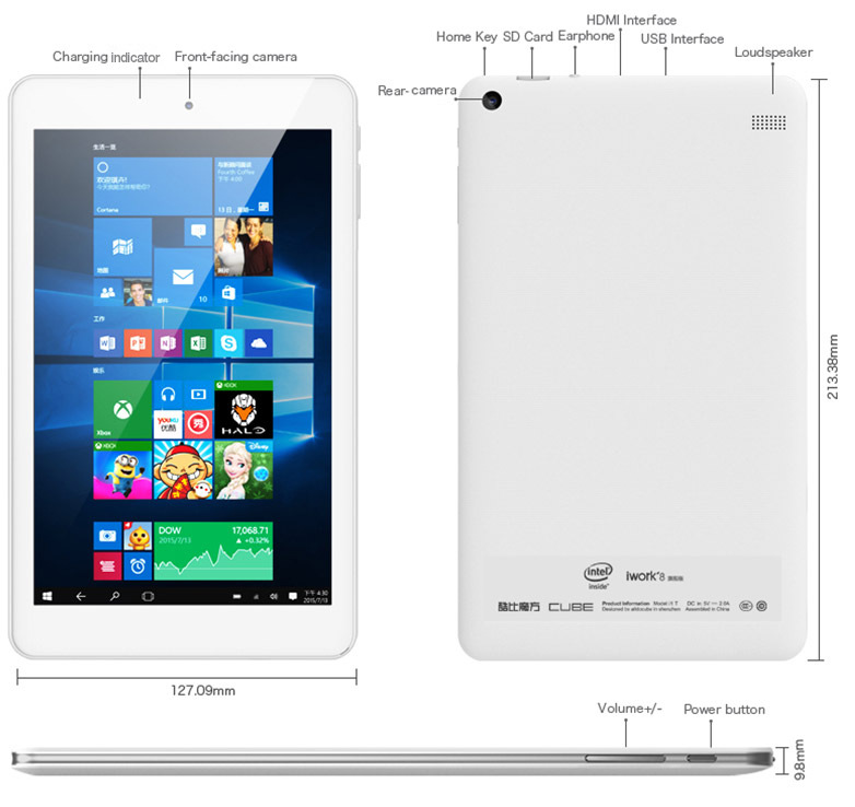 Cube iwork8 Ultimate - tani tablet z Windows 10