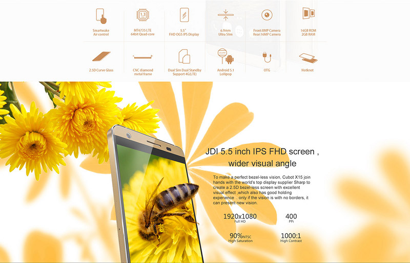 Cubot X15 - ultra cienki chiński smartfon