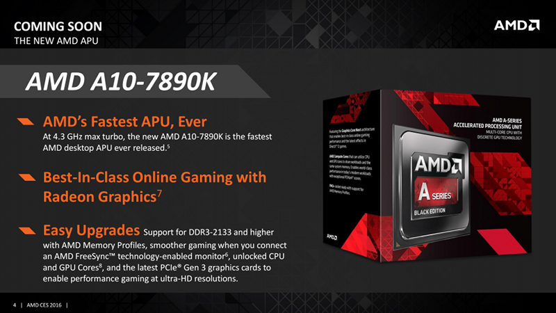 AMD na CES - A10-7890K, Wraith Cooler i AM4