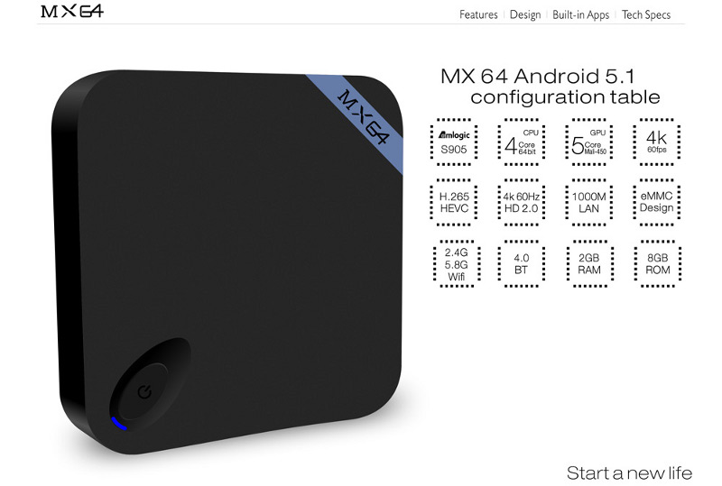 Beelink MX64 TV Box z obsługą 4K