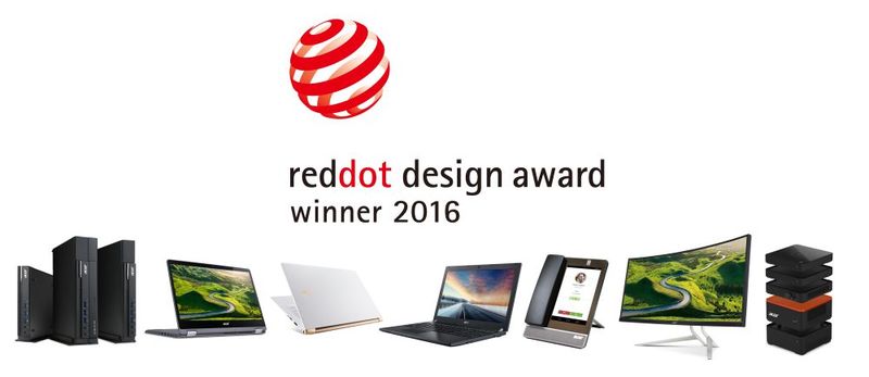 Acer zdobywc siedmiu nagrd Red Dot Product Design 2016 