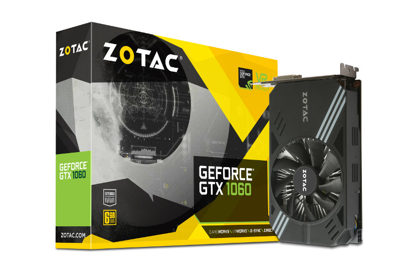 Kompaktowe karty graficzne ZOTAC GeForce GTX 1060