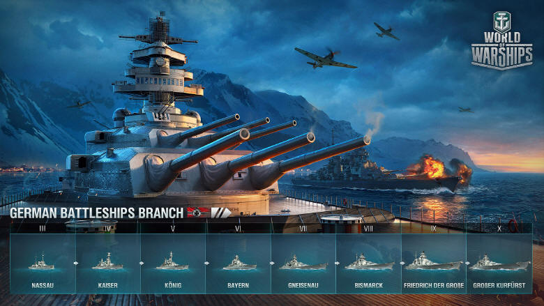 Niemieckie pancerniki atakują wody World of Warships