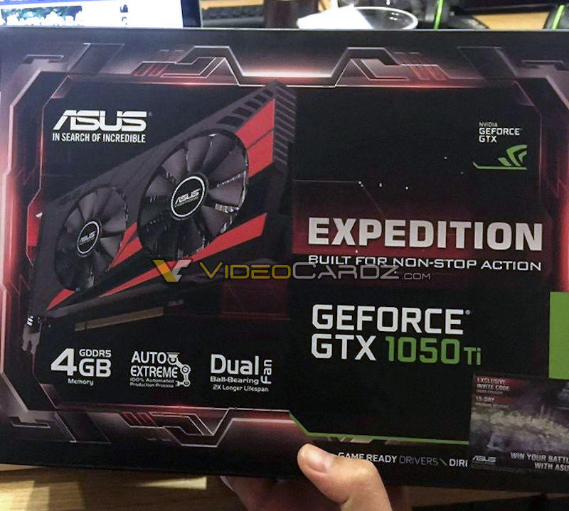 ASUS GeForce GTX 1050 Ti Expedition... Na zdjęciu