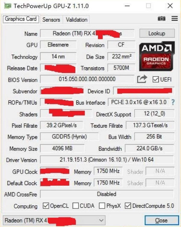 Radeon RX 470 SE ?