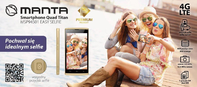 Manta MSP94501 EASY SELFIE PREMIUM