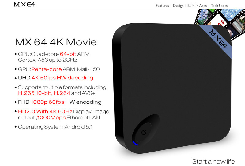 Beelink MX64 TV Box z obsługą 4K