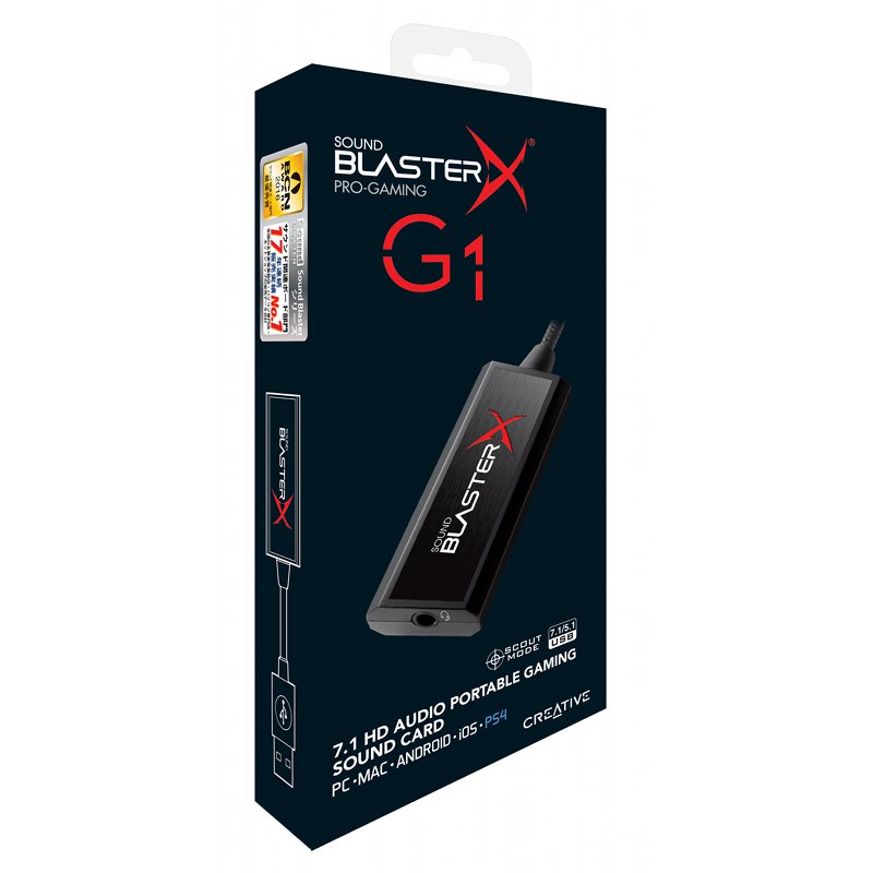 Sound BlasterX G1 - kieszonkowa karta dźwiękowa 7.1. HD