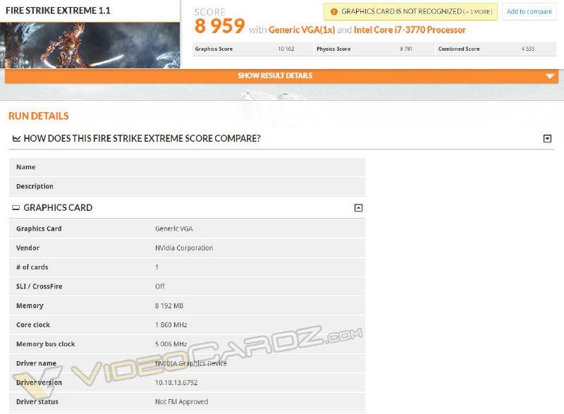 NVIDIA GeForce GTX 1080 - przecieki z testów 3DMark