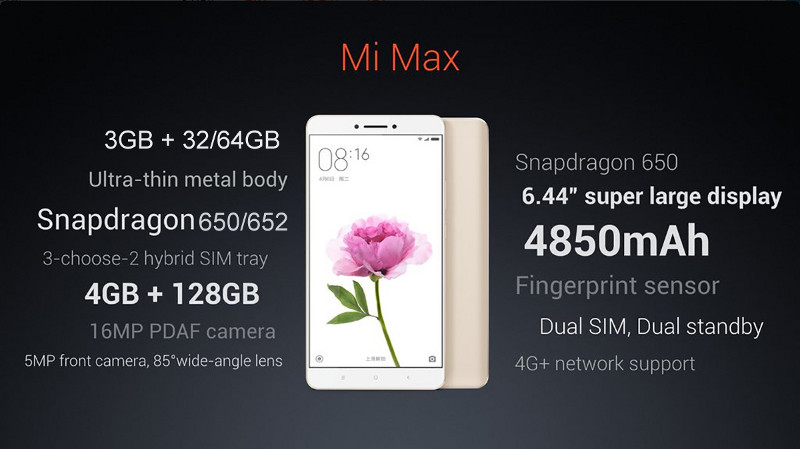 Xiaomi Max dla miłośników dużych ekranów
