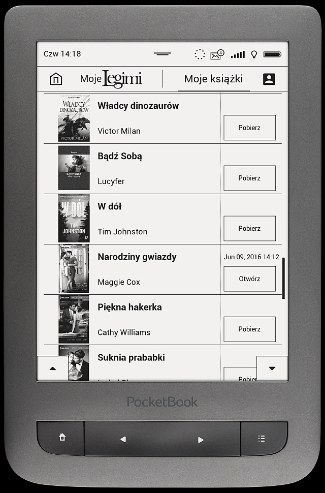 Legimi i tysiące ebooków teraz na PocketBook Touch Lux 3