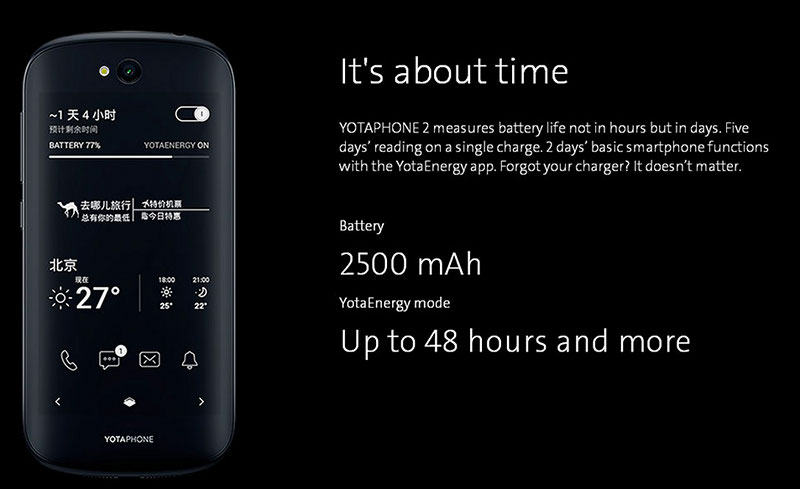 Yotaphone 2 - smartfon z ekranem e-ink